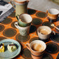70s ceramics - Cappuccino Becher Virgo (4er-Set)