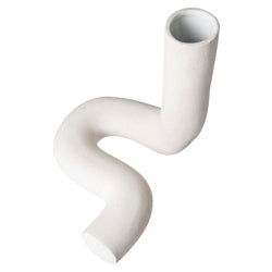 HK objects - Gedrehte Keramik Vase - Matt/Weiß