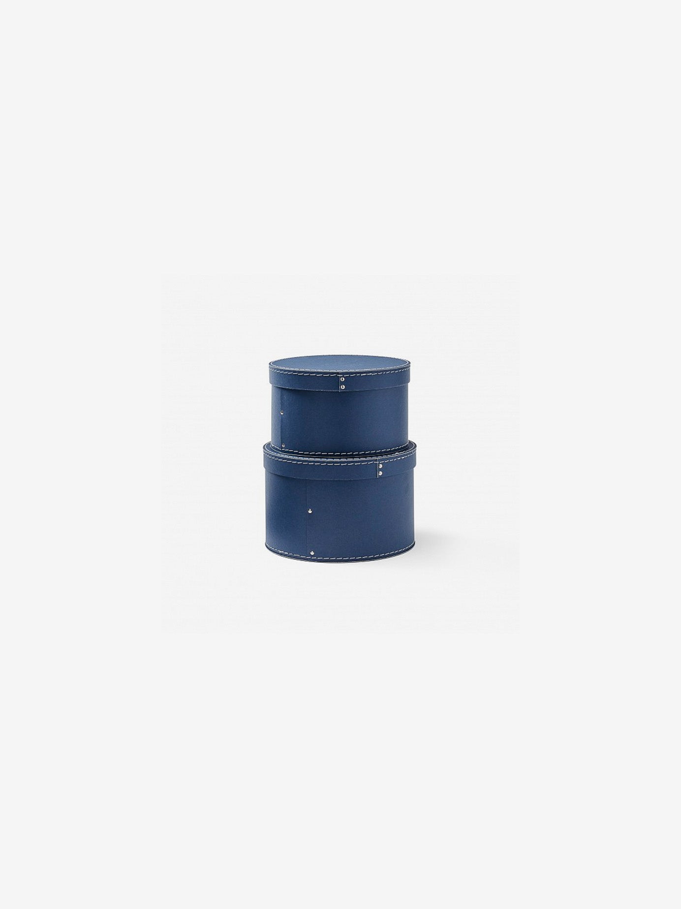 Pappboxen rund 2er-Set Ø23/25 cm blau