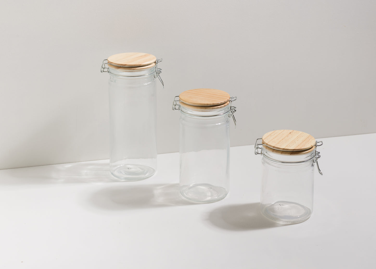 Clipverschlussglas mit Holzdeckel 700 ml