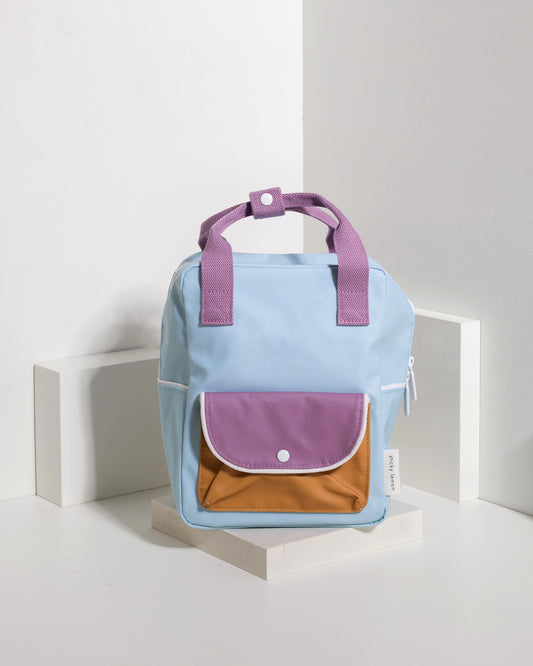 Small Backpack Wanderer - Sky Blue - Pirate Purple - Caramel Fudge